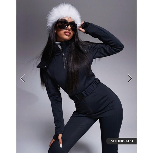 ASOS Pants - Asos 4505 ski belted ski suit with skinny leg and hood in black